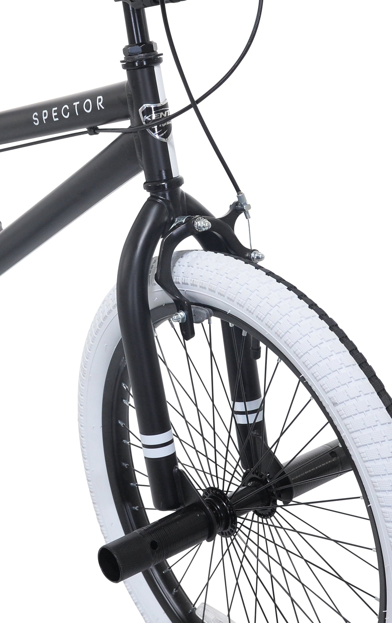 20 Kent Bicycles Spector BMX Bicycle, Fits Rider 4'2 - 5', Black/White, Child/Tween/Teen, Unisex