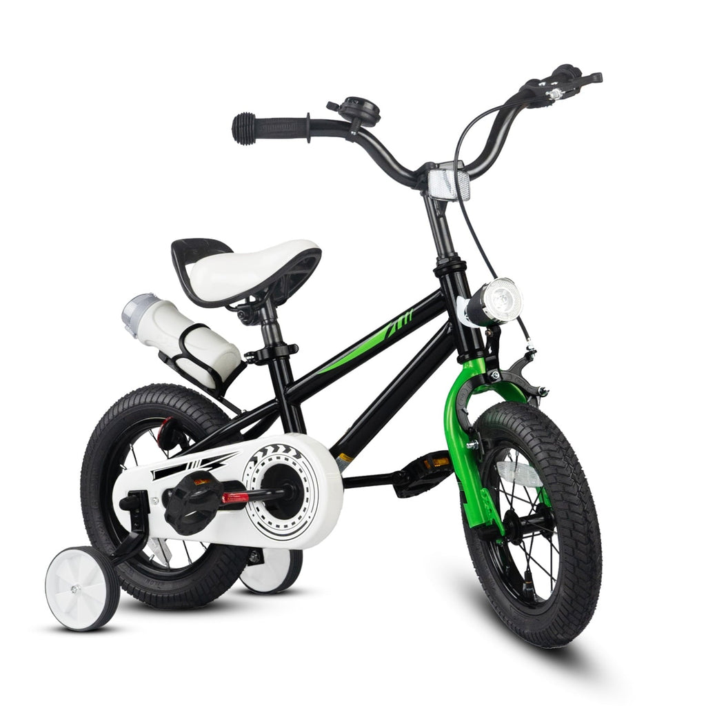 KORIMEFA Kids Bike Boys Bicycle 14 inch for Children Age 4-8 Years Old, Toddler Sport Cycling with Training Wheels, Water Bottle Holder, Blue