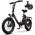5TH WHEEL W11B 20 Fat Tire Electric Bike, 500W Foldable Adult E-bike with 48V 15.6Ah Removable Battery, Electric Bicycle with 7 Speed, UL2849
