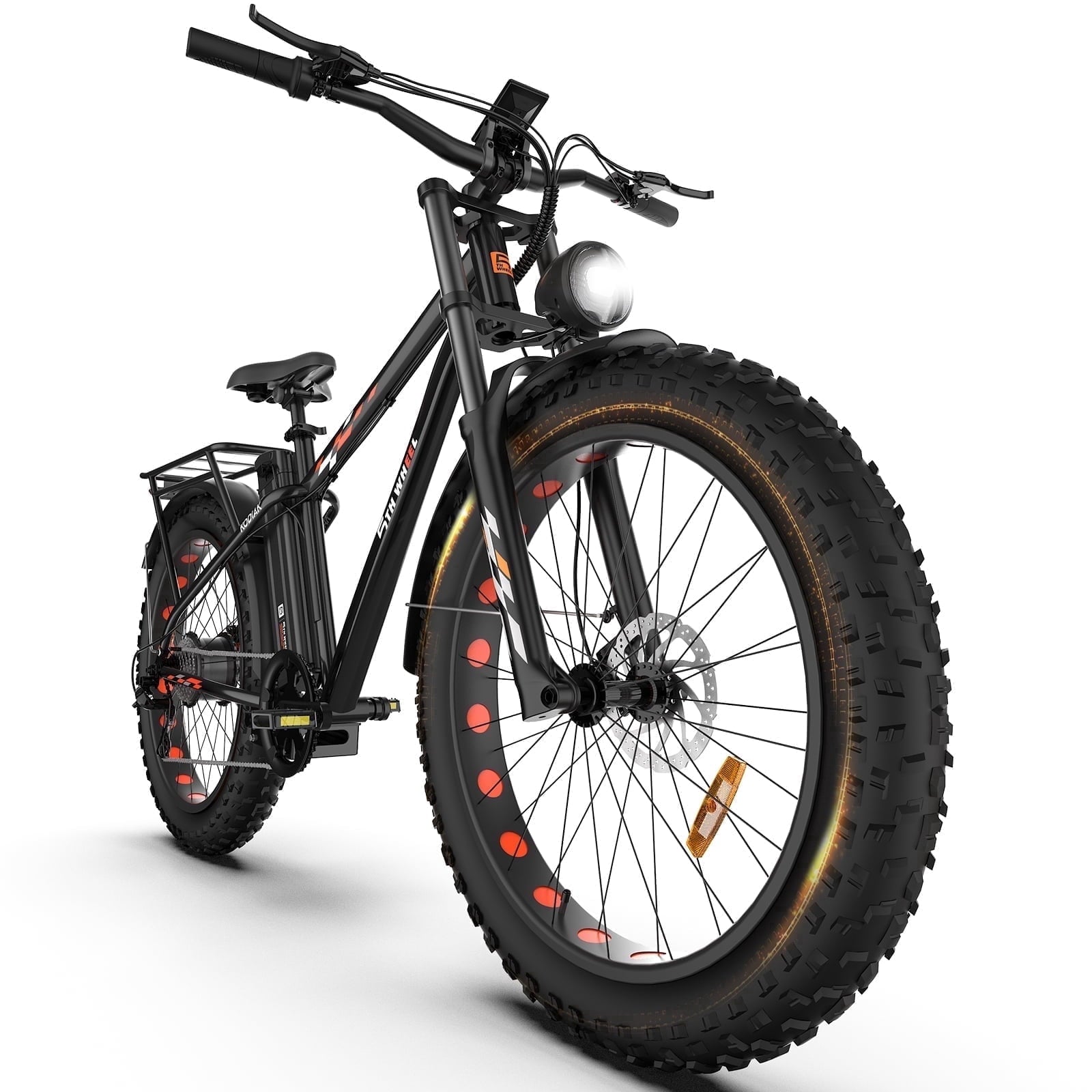 5TH WHEEL W29B 26 x 4 Fat Tire Electric Bike, 750W Motor Adult Ebike with 48V 15Ah Removable Battery, Electric Mountain Bicycle with 7 Speed, UL2849