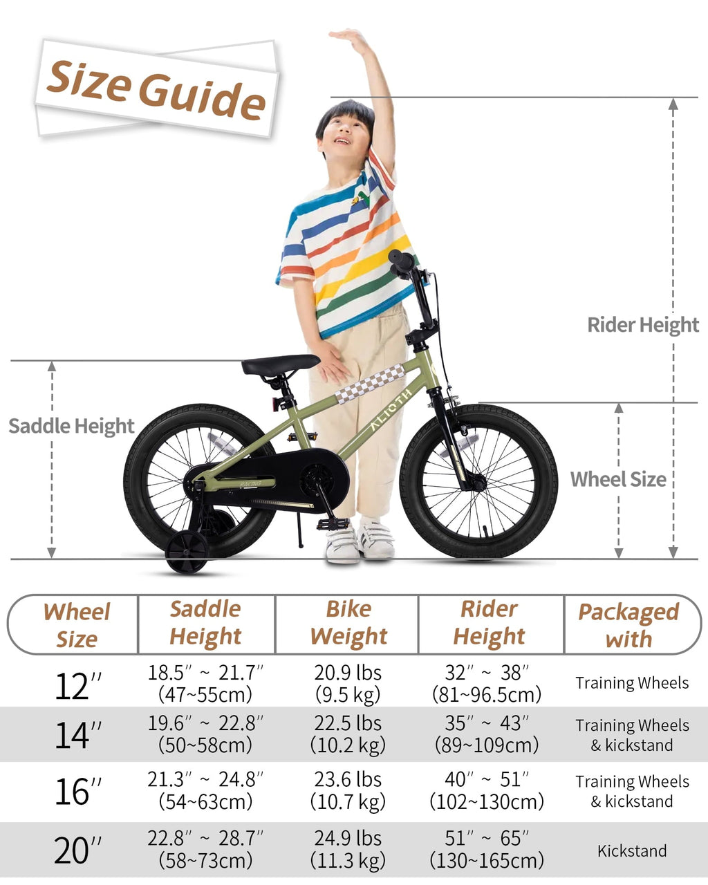 Vollsch BMX Style Kids Bike for 2-8 Years Old Boys Girls 16 Inches Toddlers Bicycle with Coaster Brake Training Wheels, Black