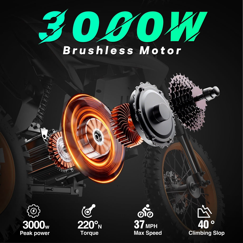 Electric Bike for Adults,1500W 35MPH,48V 20AH 30-80 Miles,20'' Fat Tire Mountain Bike with Rear Rack UL2849