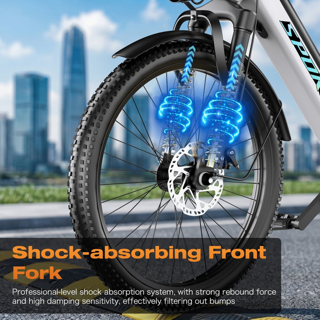 F26-1500W Off-Road Electric Bike, 26 Tire 55 Miles Electric Bike ,48V 10.5 Internal Battery (Removable), Top Speed 30MPH, Electric Mountain Bike Beach Bike, Professional 7 Speed UL2849
