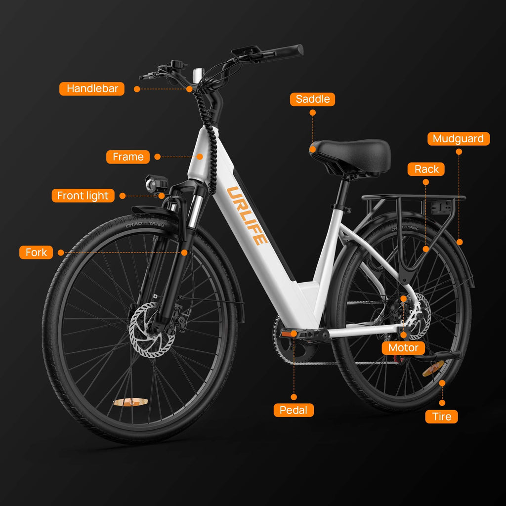 26 Electric Bike for Adults,750W Peak Motor,48V 10.4Ah Removable Battery, 60 Miles Range, 7-Speed City Commuter Ebike,UL2849