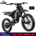 JECHAM QF200 PRO Electric Dirt Bike, 3000W, 60V 32Ah, 60-90 Miles Range, 47+ MPH, 19 Puncture-Resistant Tires, Full Suspension, Hydraulic Brakes, NFC Anti-Theft, UL2849