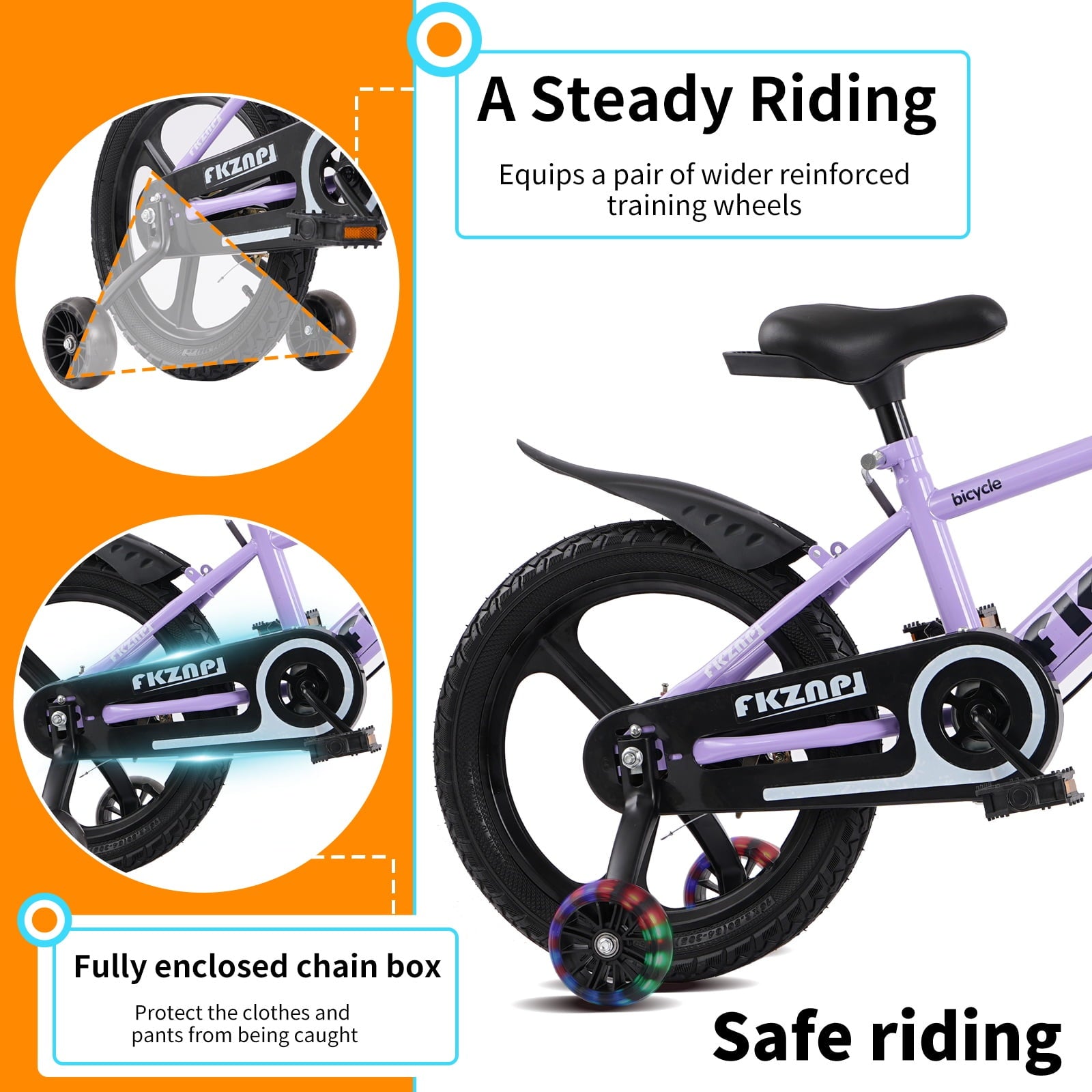 18 inch Kids Bike for Boys and Girls, SHINPT Kids Bicycle with Training Wheels, Bicycle for Kids Ages 5-9 , 18 Boys Bike with Adjustable Saddle&Handlebar, Girls Bike for Kids for Outdoor, Park