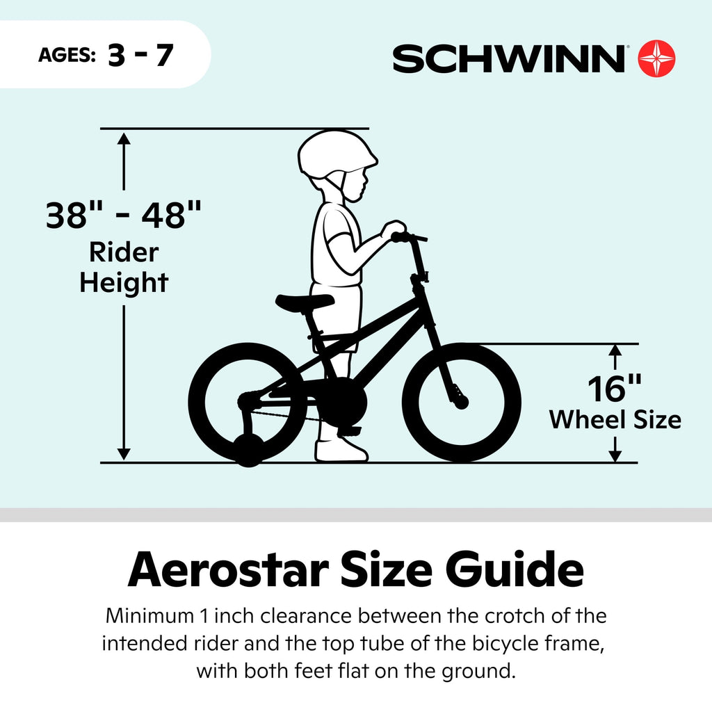 Schwinn Aerostar 16-in. Children's Bike, Ages 3-7 Years, Green Bicycle