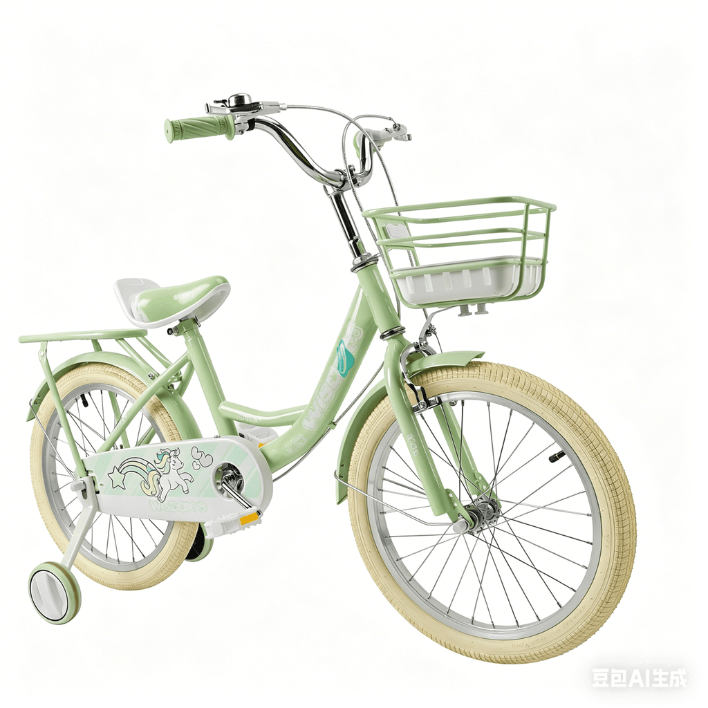 16/18 Inch Bike Kids Bicycle with Basket, Girls Bikes Ages 5-10, Kids Bicycles with Front and Rear Brakes, Kid Bike with Training Wheels, Kickstand, Rear Seat