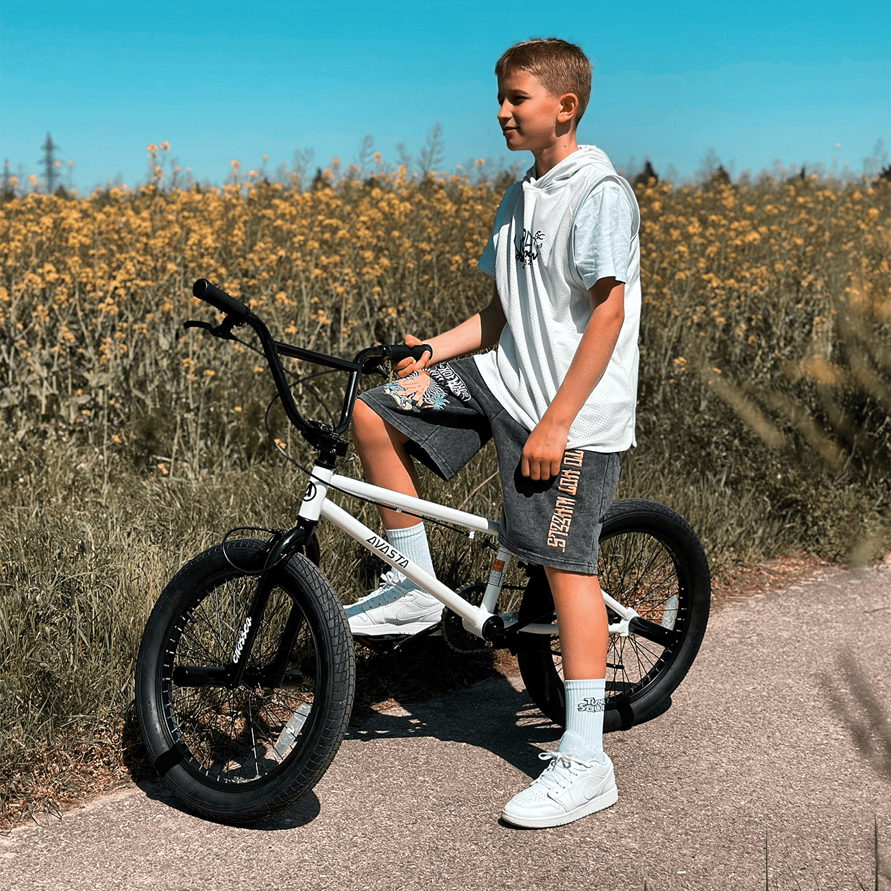 cubsala 18 in Freestyle BMX Kids Bike for Age 5-8 Years Old Boys Girls,Blue