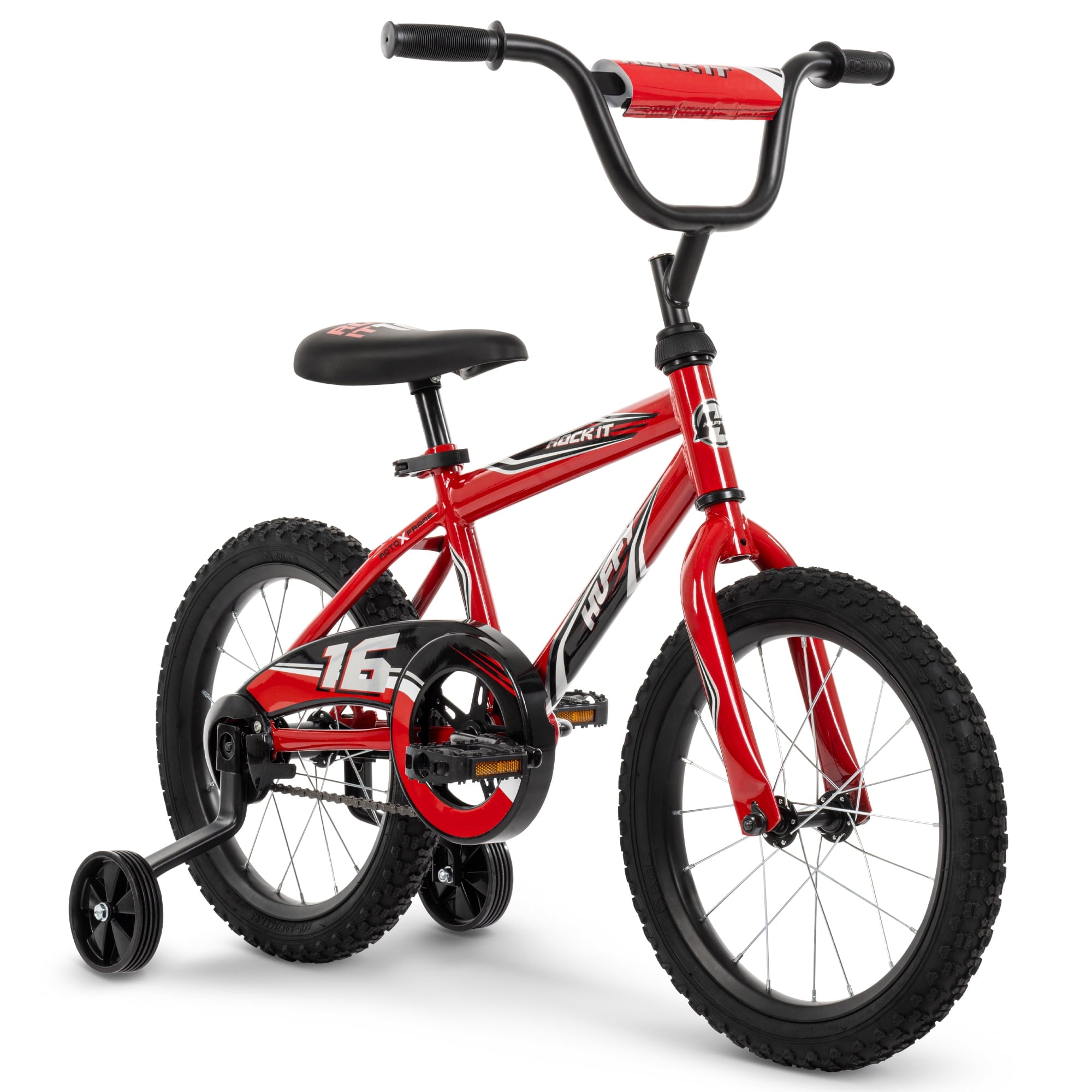 Huffy 16 Rock It Kids' Bike, Fits Riders 42 - 48, Red, Youth, Boys
