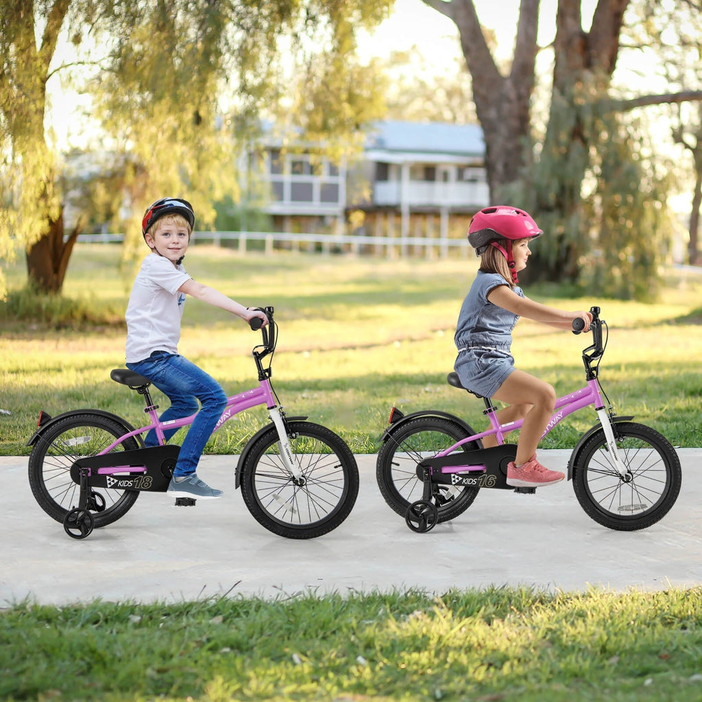 Costway 18 Kids Bike for 4-8 Years Old Boys & Girls with Adjustable Seat Handbrake Reflectors Red