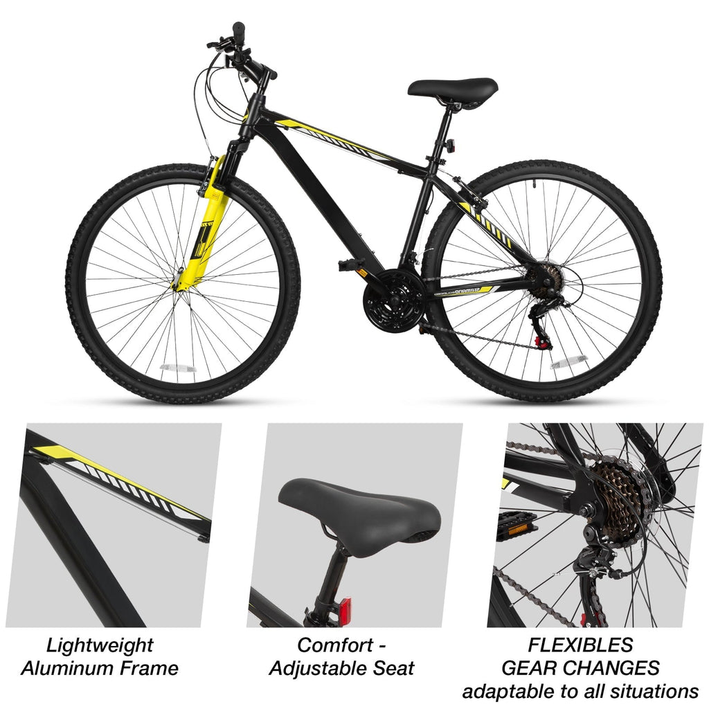Hykolity 29 inch Mountain Bike 29r MTB Sport Bicycle Large Bike Full Suspension Lightweight Outdoor Cycling for Adult Men Woman - Pale White