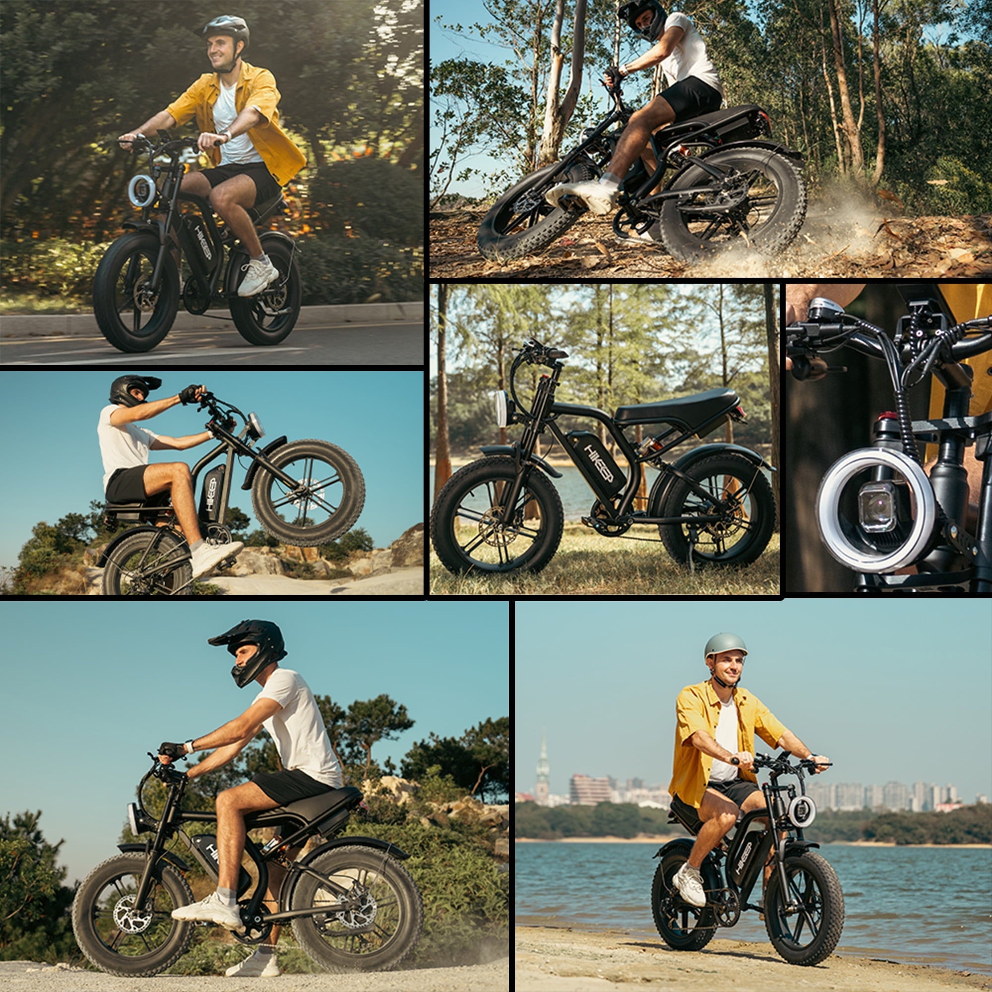 HiKeep 20 Fat Tire Electric Bike for Adults, 750W 1500W Peak Motor, 48V 17.5Ah Removable Battery E-Mountain, Full Suspension Dirt Ebike, UL2849