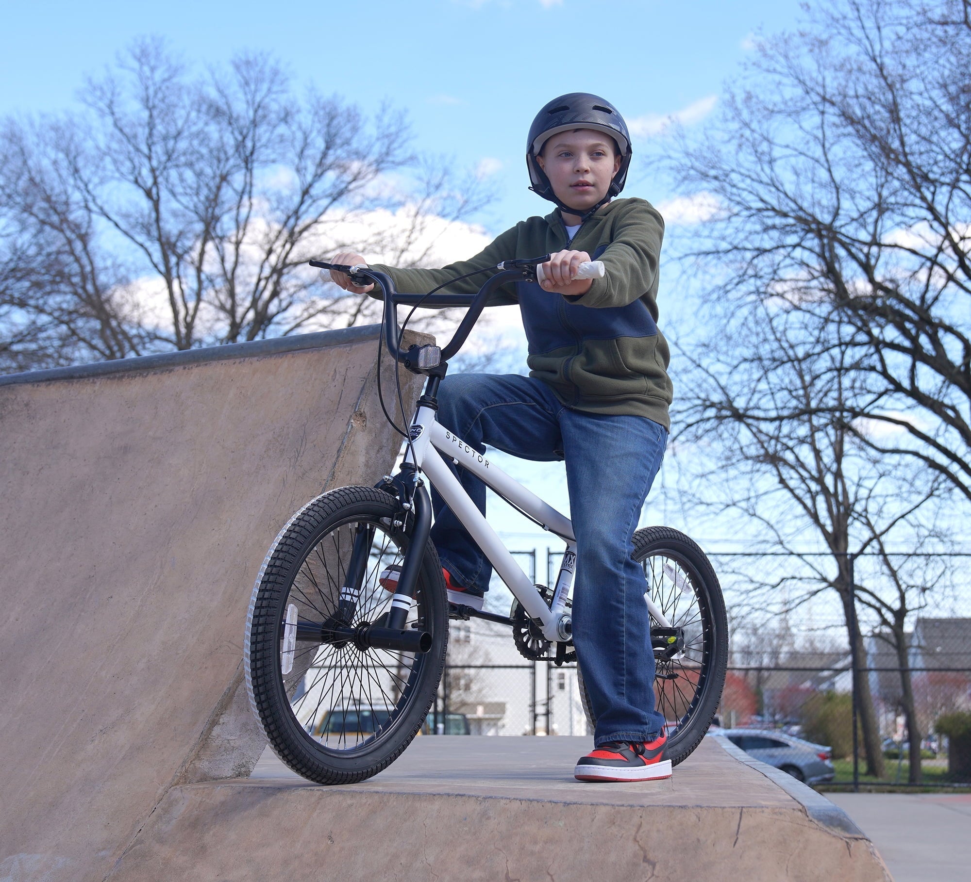 20 Kent Bicycles Spector BMX Bicycle, Fits Rider 4'2 - 5', Black/White, Child/Tween/Teen, Unisex