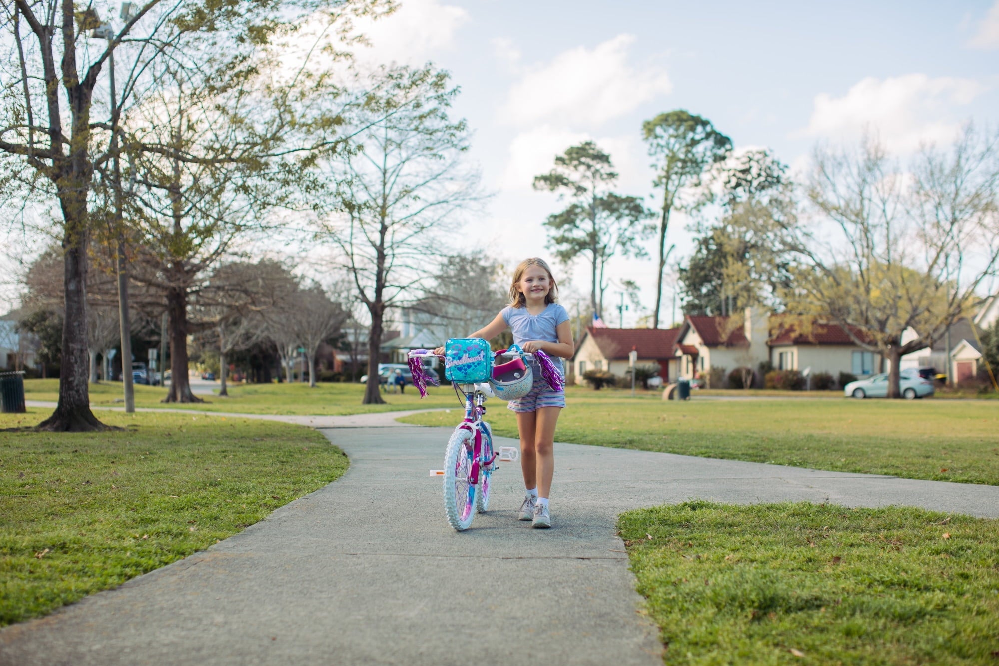 Dynacraft Sweetheart Girls 18 Bike, For Kids Ages 6-9, Pink and Blue