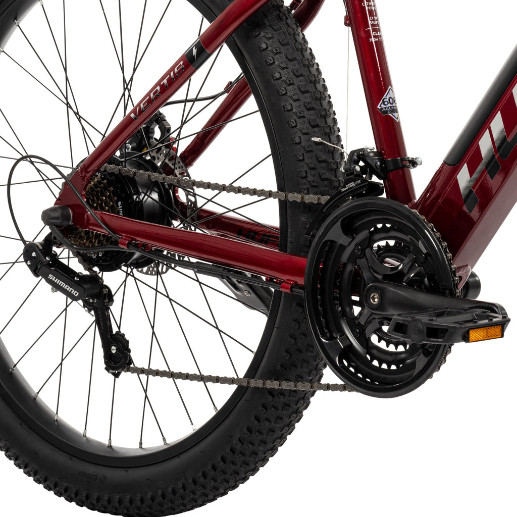 Huffy 27.5 Vertis 36V Electric Mountain Bike, Fits Riders 60+, Gray, Adult, Unisex