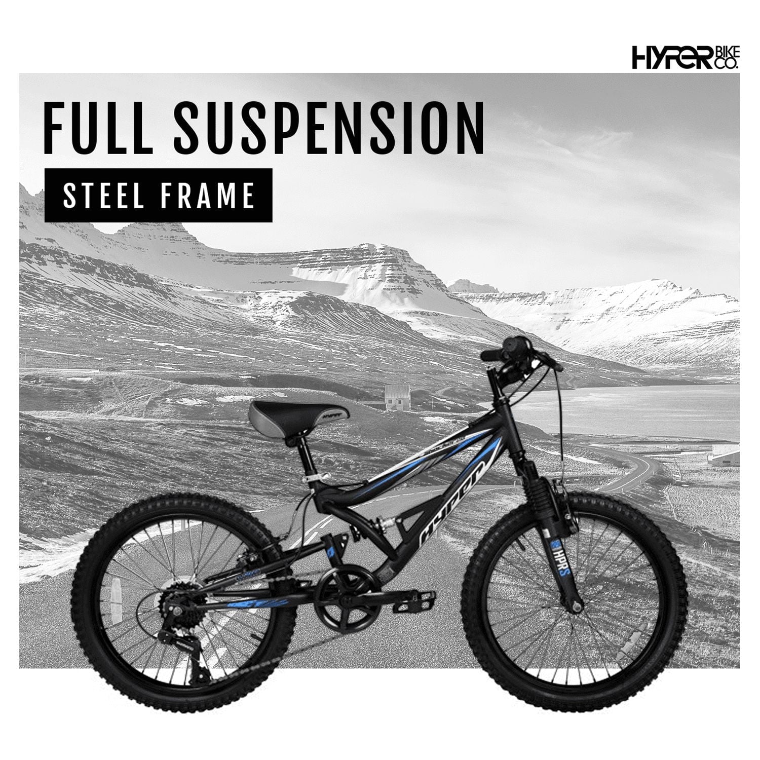 Hyper Bicycles Shocker Mountain Bike, 20 Wheels, Kids Age Group 8-13 Years, Black, Child