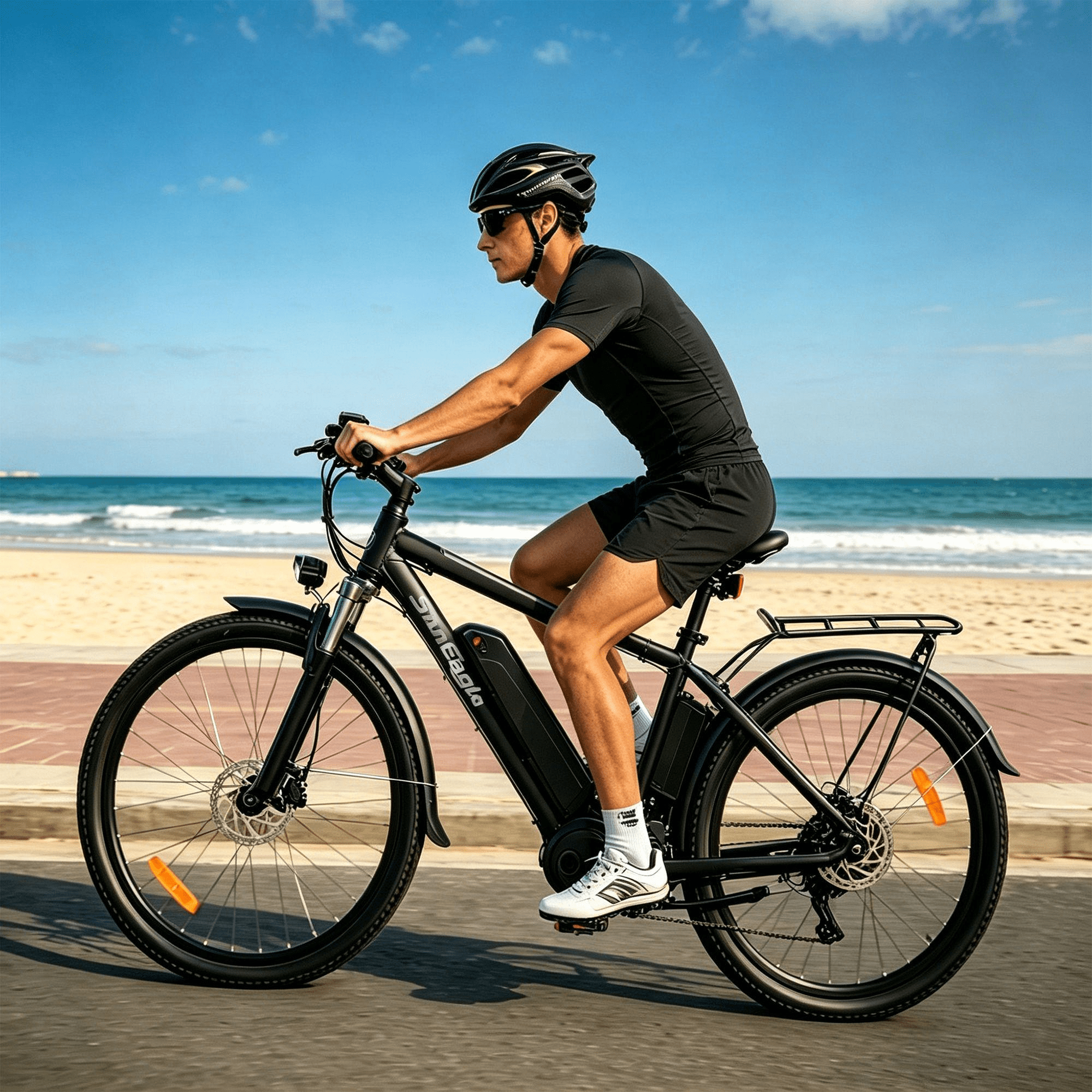 Saneagle 700W City Electric Bike for Adults, 36V 10.4Ah Removable Battery, 26 Commuter E-Bike, Shimano 21 Speed, UL 2849 Certified, Black