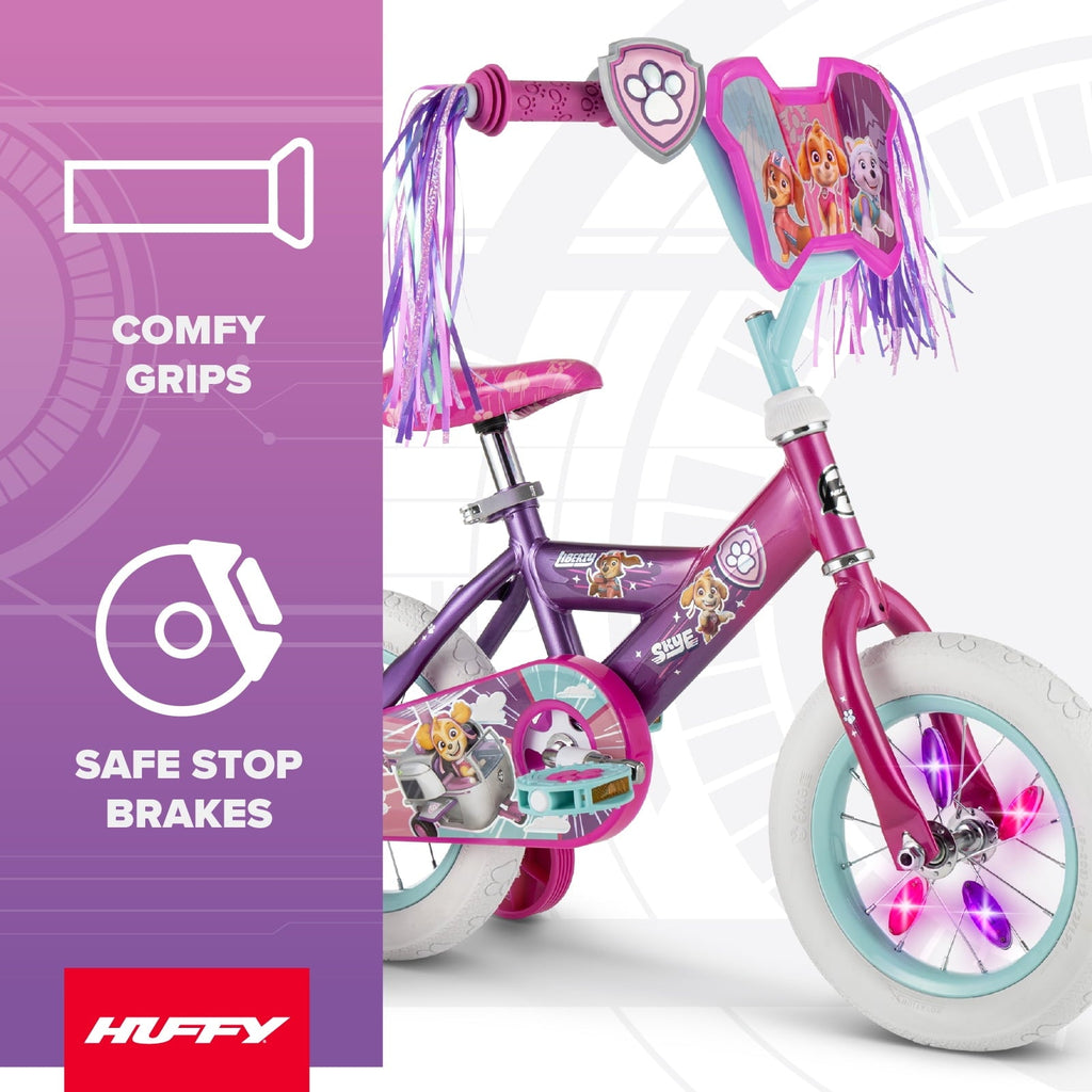 Huffy 12 Paw Patrol Kids' Bike, Fits Riders 37 - 42, Pink, Youth, Girl's