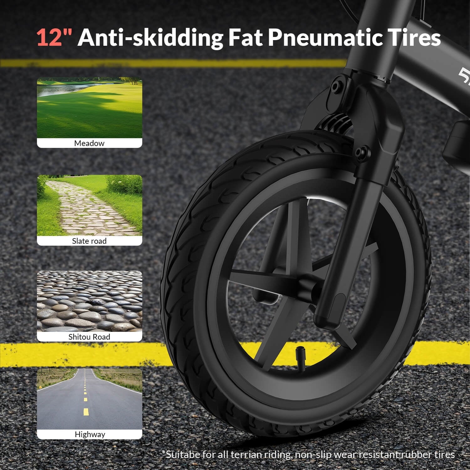 5TH WHEEL KB09 Electric Bike for Kids, 150W Electric Balance Bike Ages 3-8 Years Old, 12 Pneumatic Tire with Dual Brake, 3 Speed Modes Kid Electric Motorcycle