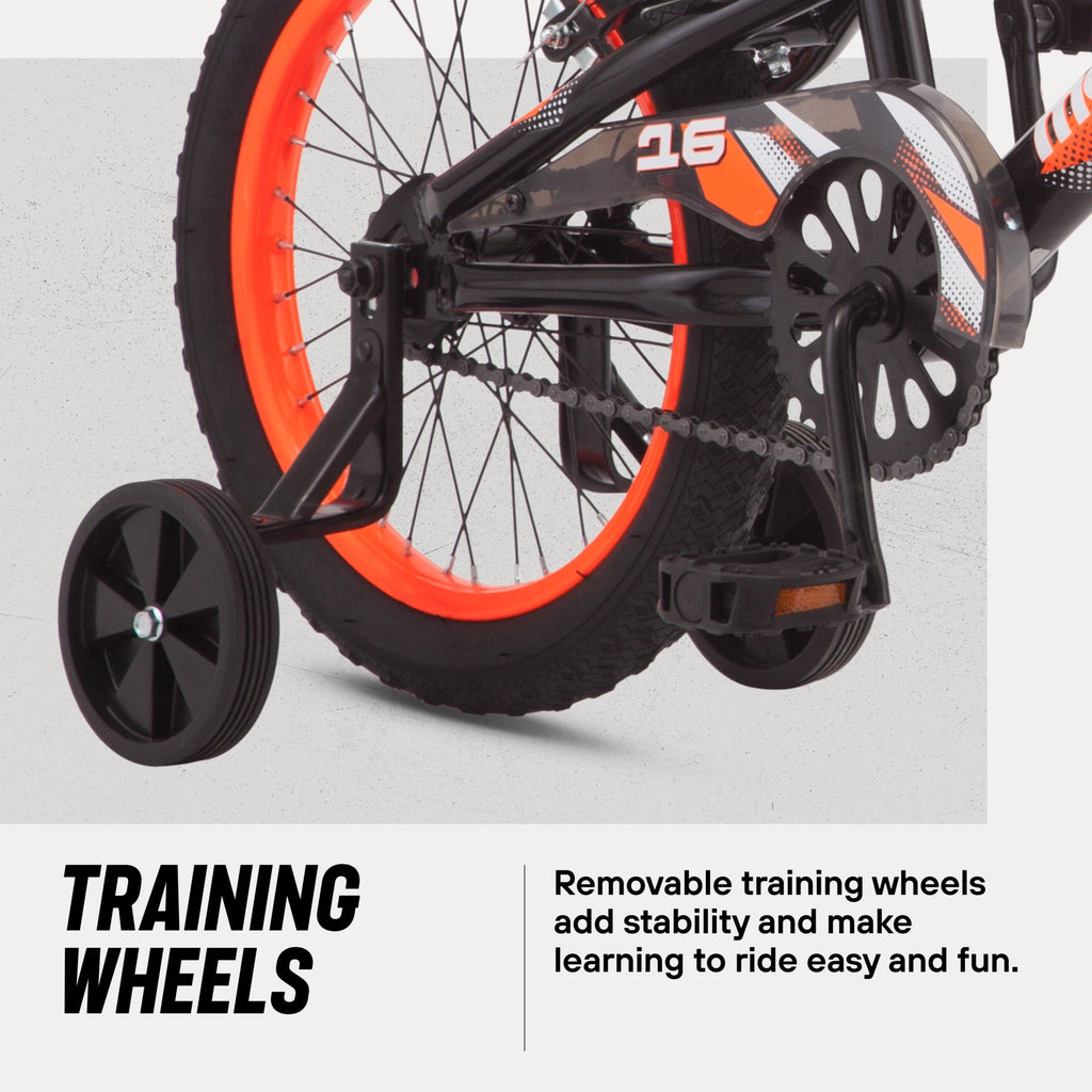 Mongoose Mutant Kids BMX Style Boys Bike, 16-in. Wheels, Kids Ages 3 - 5, Black & Orange