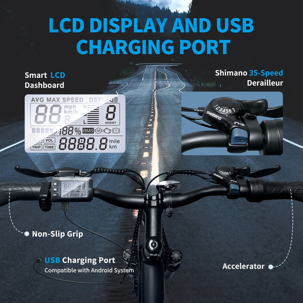 Luimp 26 Electric Bike for Adults, 500W Ebike with 36V 10.4Ah Battery, 20MPH Electric Bicycles, E-Bike for Adults, E Bike UL2849
