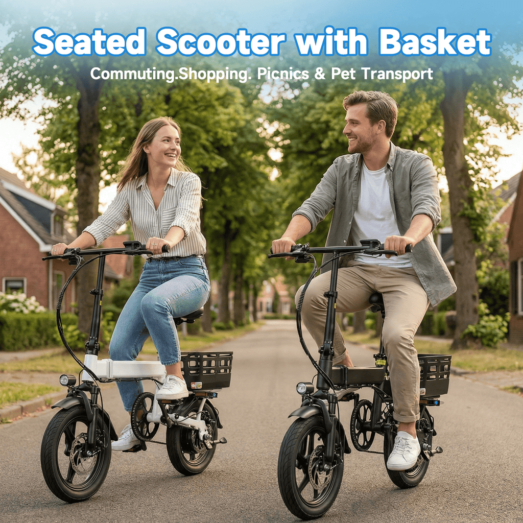 BroPath Electric Bike for Adults, Ebike, Electric Bicycle with 576WH Removable Battery,14 Folding Ebike, 21MPH,20+ Miles(MAX),500W High Motor,Multi-Shock Absorption,Commuting Mini E Bikes,UL2849