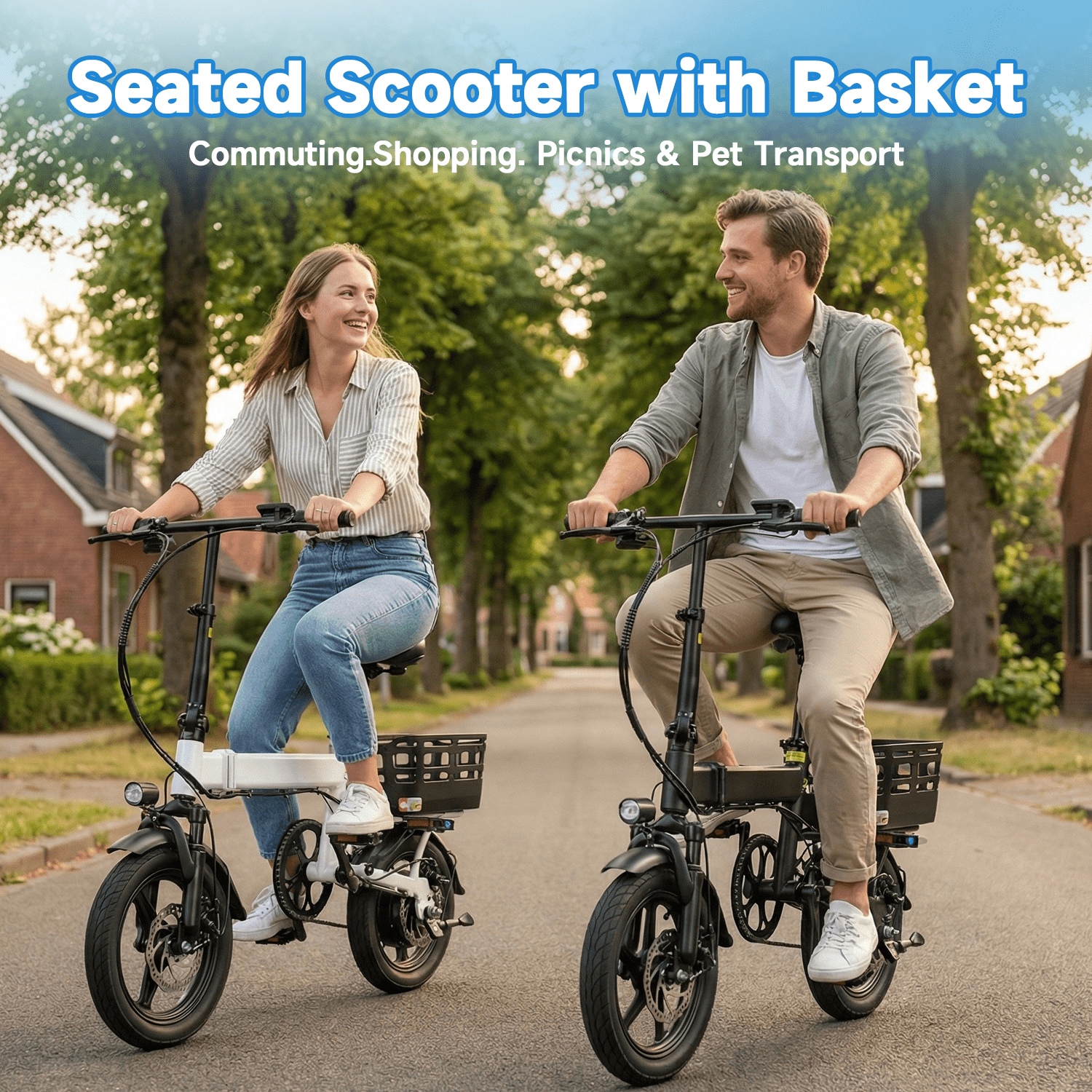 BroPath Electric Bike for Adults, Ebike, Electric Bicycle with 576WH Removable Battery,14 Folding Ebike, 21MPH,20+ Miles(MAX),500W High Motor,Multi-Shock Absorption,Commuting Mini E Bikes,UL2849