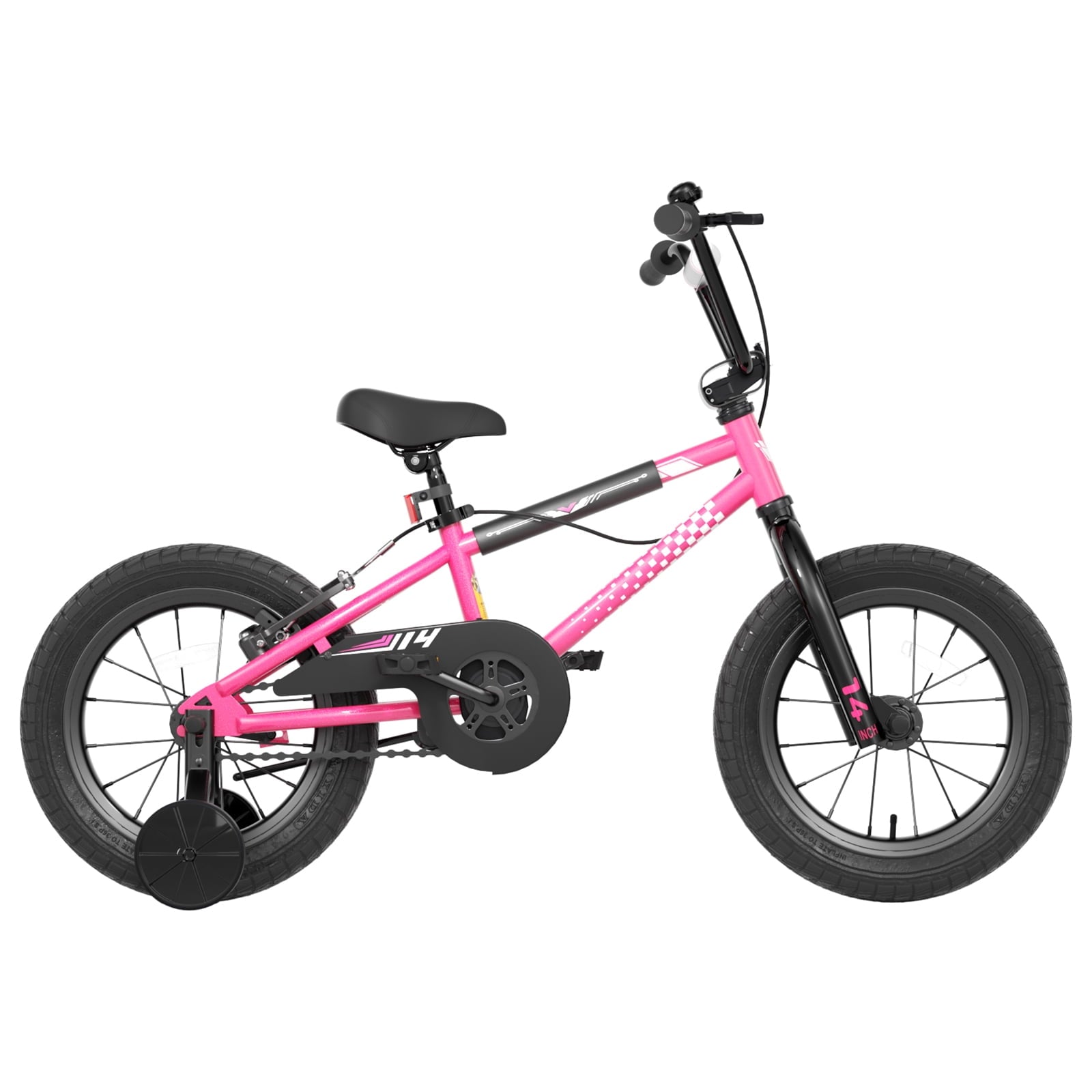 Korimefa Kids Bike, 14 inch Boys Bike BMX Style Bicycle with Training Wheels Coaster Brake for 4 5 6 7 Years Old Toddlers Boys , Blue