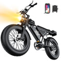 2200W Peak Electric Bike, 48V 20Ah &25MPH & 65Miles Range, 20''x4'' Fat Tire Mountain Ebike, Removable Battery, Rear Rack, Adult Electric Bicycle, UL2849