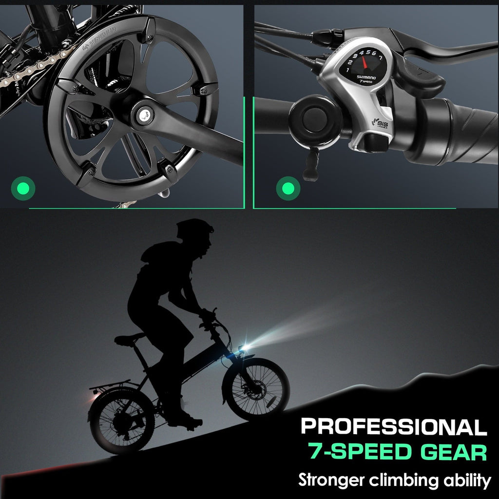 Vivi Electric Bike for Adults 20 x 2.4 Folding Electric Bike 48V 500W Electric Bike Commuter Bike 19.8MPH Suspension Fork Electric Bike with Cruise Control, UL2849 Certified