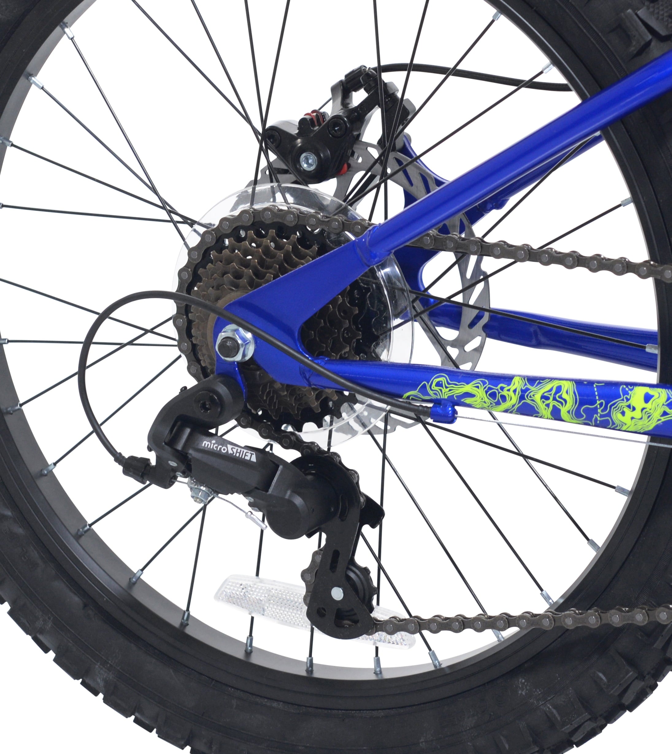 20 Ozark Trail Mountain Bicycle, 7 Speed, Fits Riders 3'11-4'4, Child, Unisex, Blue
