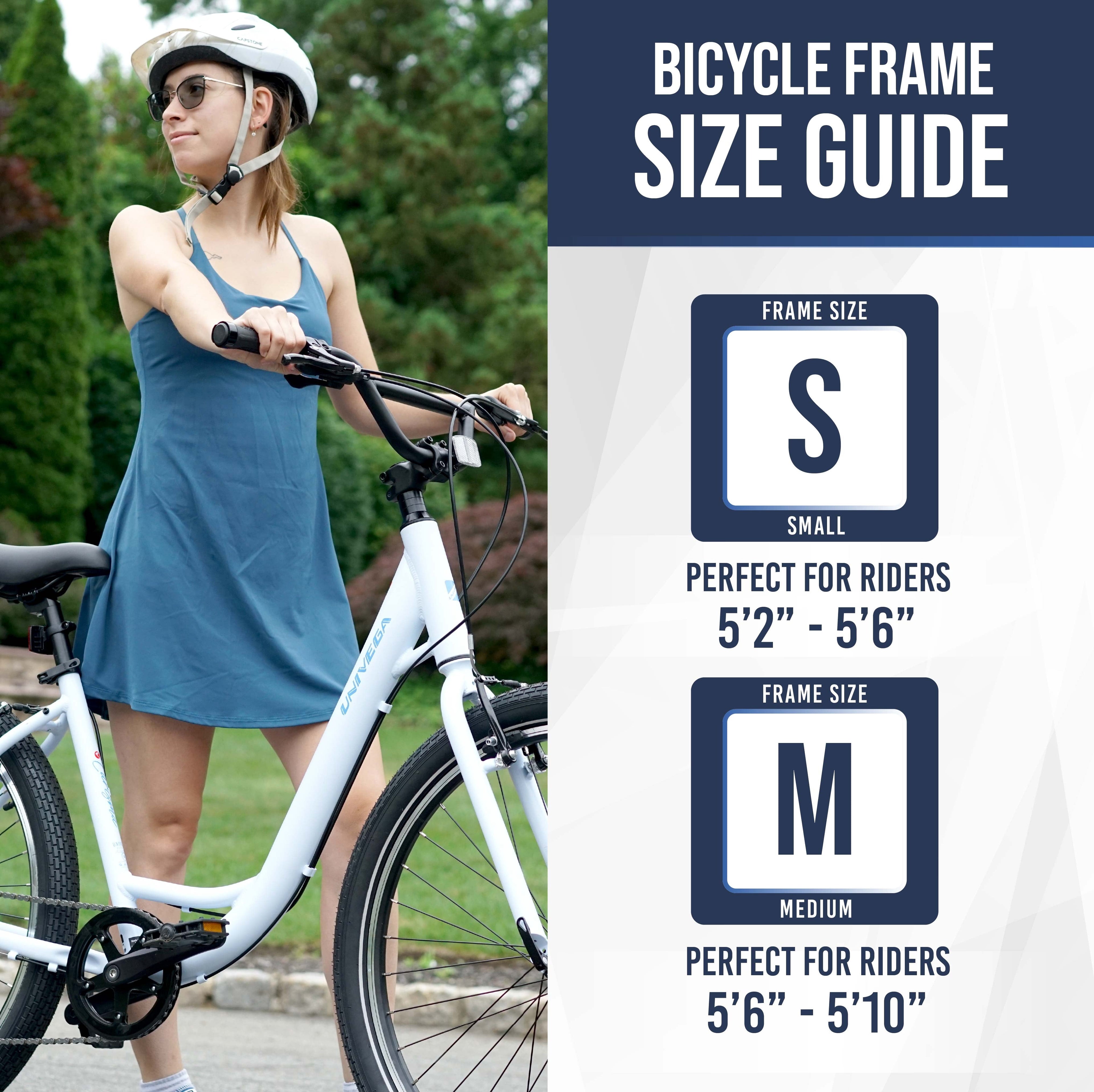 27.5 Univega Carisma Step Thru Comfort Hybrid Adult Bicycle, Fits Rider 5'2 - 5'6, Unisex, Sage Green