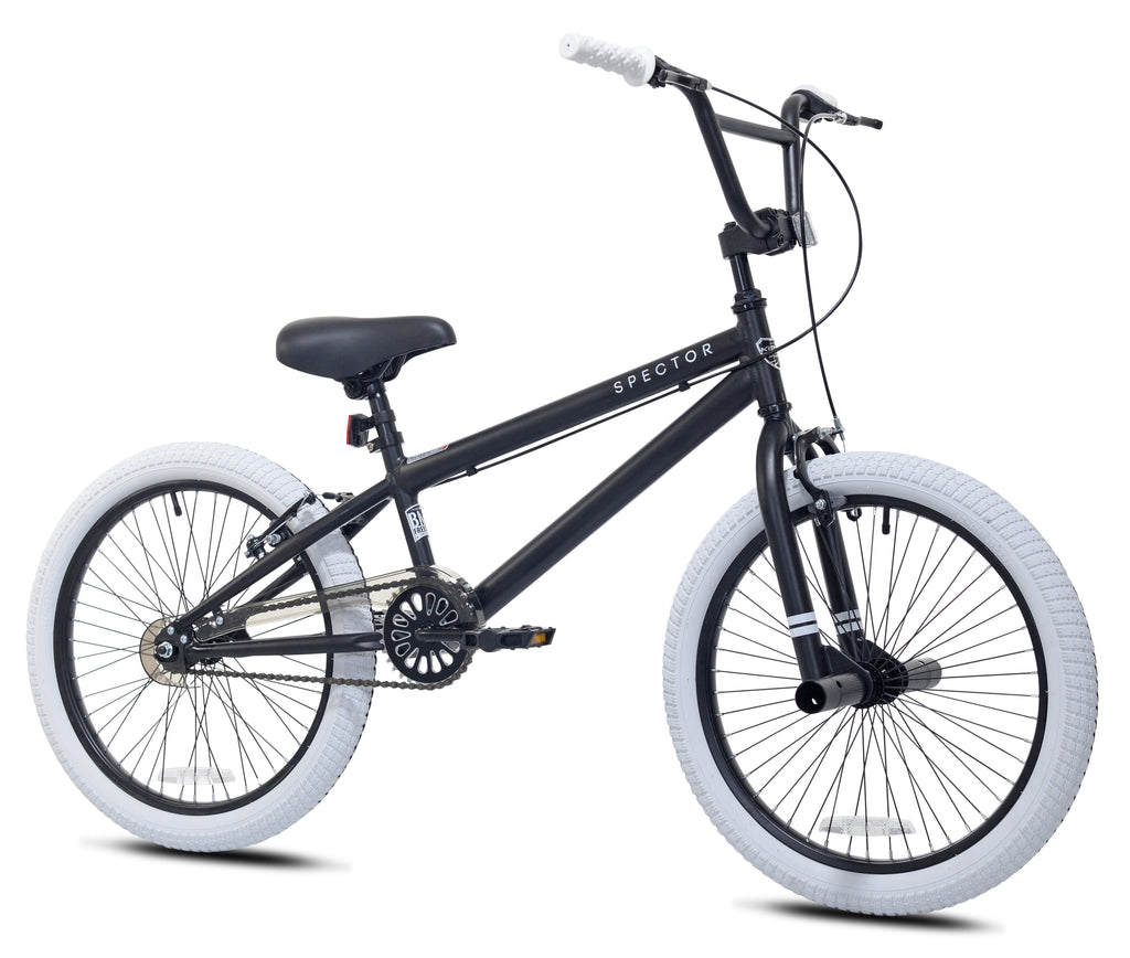 20 Kent Bicycles Spector BMX Bicycle, Fits Rider 4'2 - 5', Black/White, Child/Tween/Teen, Unisex