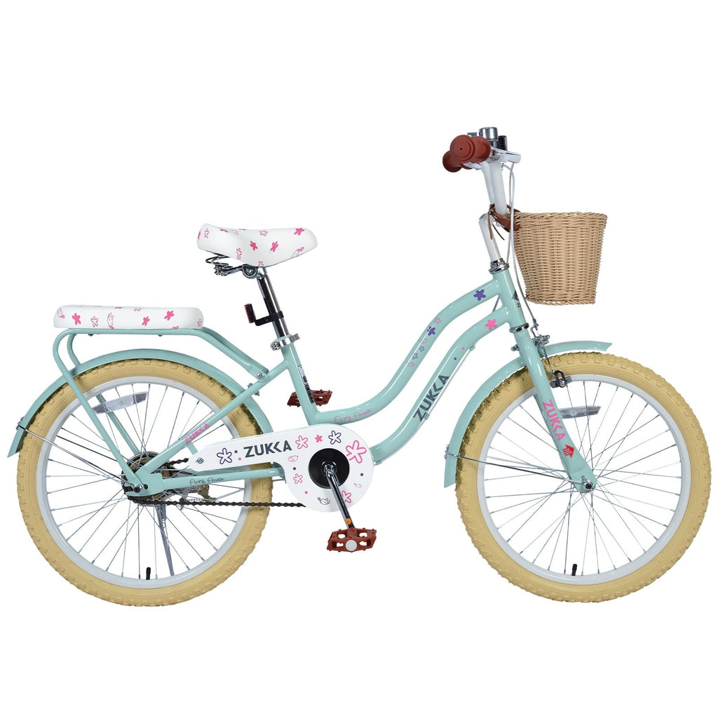 Dolonm 20 Kids Bike for Ages 7-10, Lightweight High-Carbon Steel Frame Cruiser Bicycle, Girls Bike with Wicker Basket, Rear Seat Rack, No Training Wheels, Pink