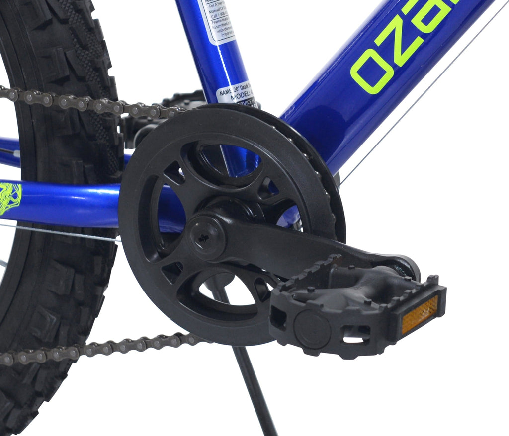 20 Ozark Trail Mountain Bicycle, 7 Speed, Fits Riders 3'11-4'4, Child, Unisex, Blue