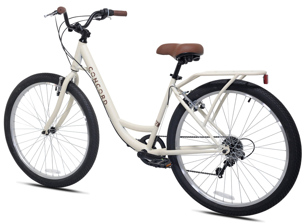 Concord 27.5 Laguna Comfort Bicycle, 27.5 Wheels, Fits Adult Riders 5'4-6'2, Unisex, Cream