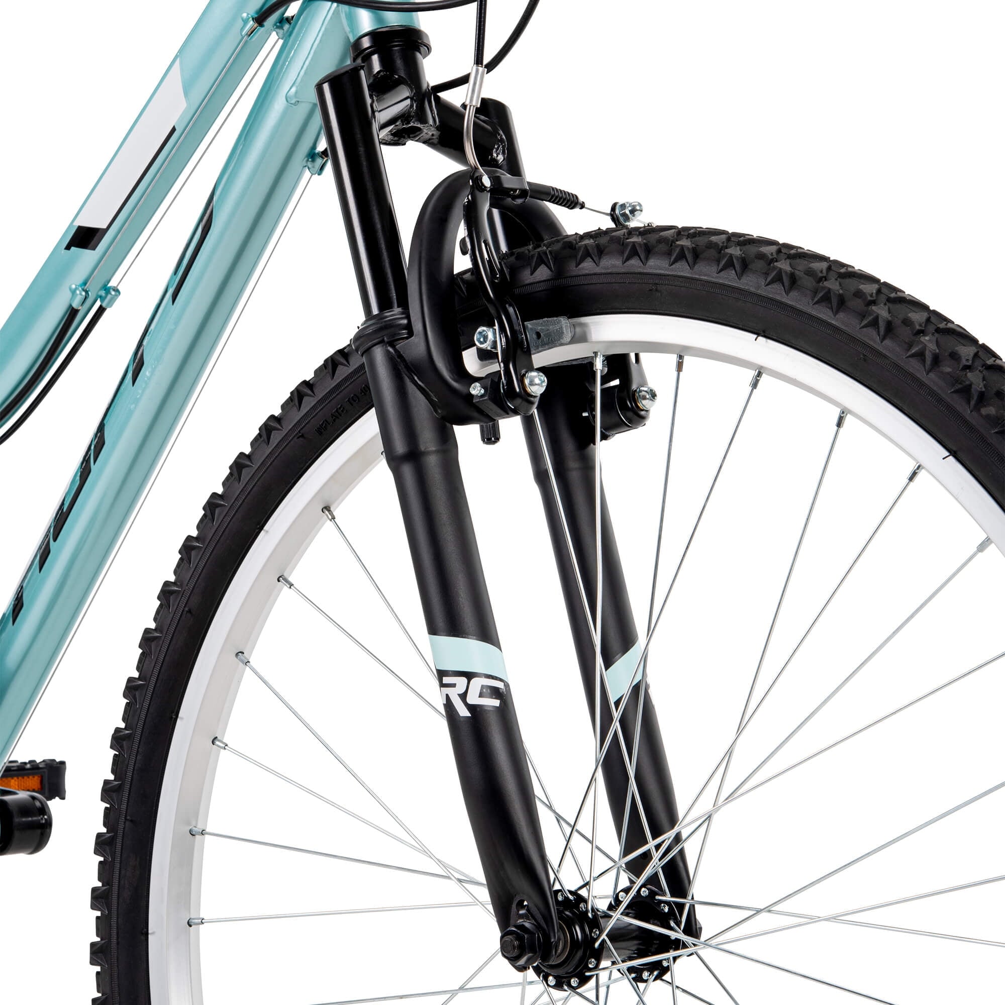 Huffy 26 Rock Creek Mountain Bike, Fits Riders 60+, Teal, Adult, Women's