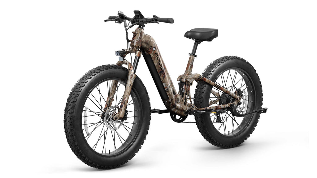 PUCKIPUPPY Electric Bikes for Adults 26 Step-Thru Ebikes 960W Peak Motor 80Miles Range 28mph Max Speed 48V 20AH Battery Full Suspension Fat Tire Mountain E Bike 7 Speed, Comply with UL2849 By SGS