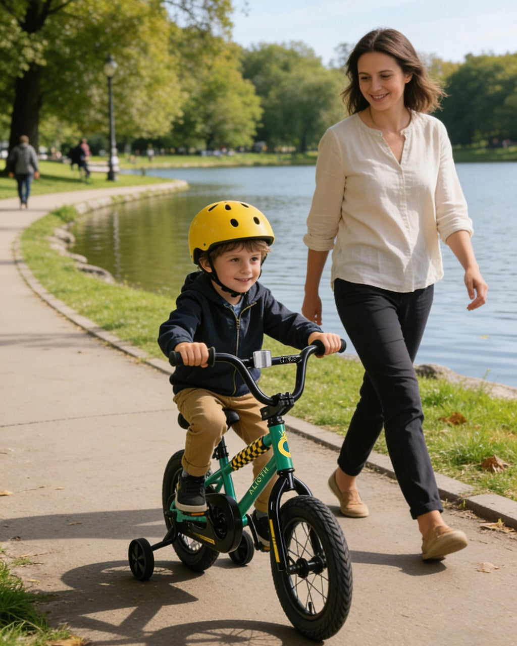 Vollsch BMX Style Kids Bike for 2-8 Years Old Boys Girls 16 Inches Toddlers Bicycle with Coaster Brake Training Wheels, Black