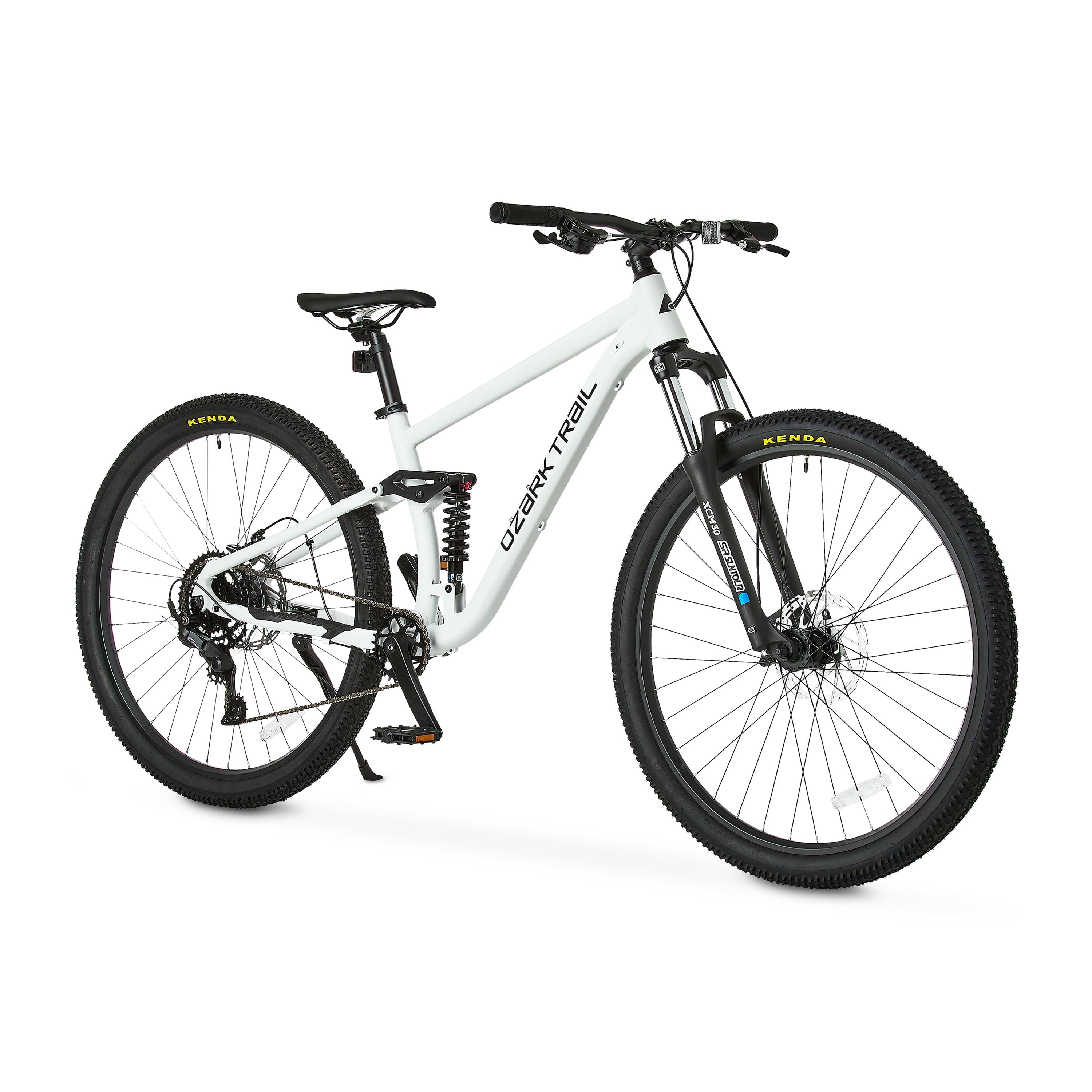 Ozark Trail 29 FS.2 Slalom Full Suspension Mountain Bike, 29 Wheels, Medium Frame, Fits Riders 5'6 - 5'9, Off-White, Adult