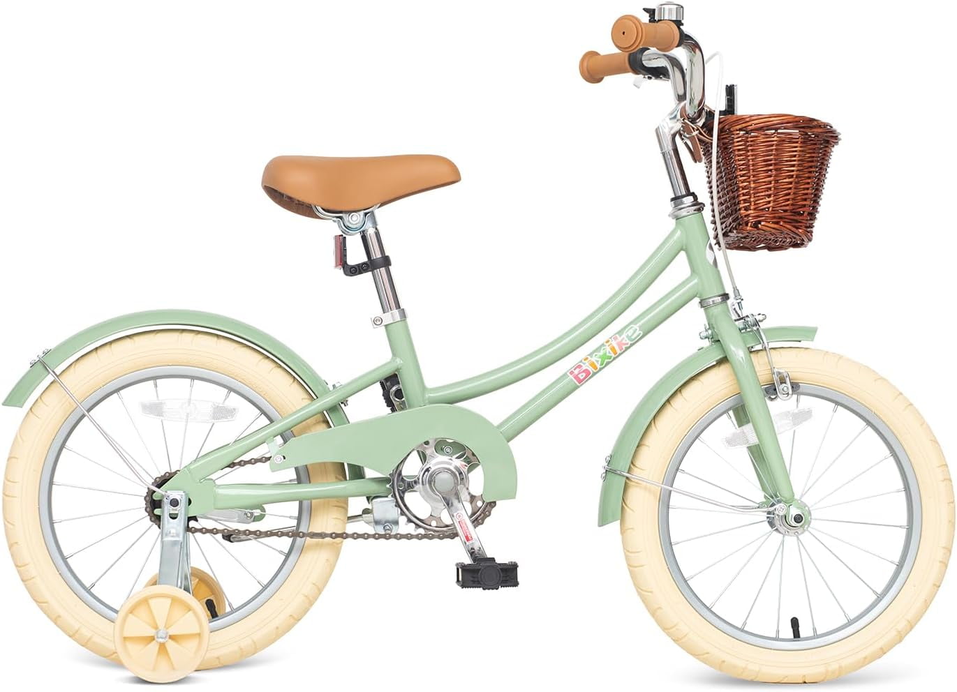 ACEGER 16 Inch Girls Bike with Basket, Purple, Training Wheels, Ages 4-8