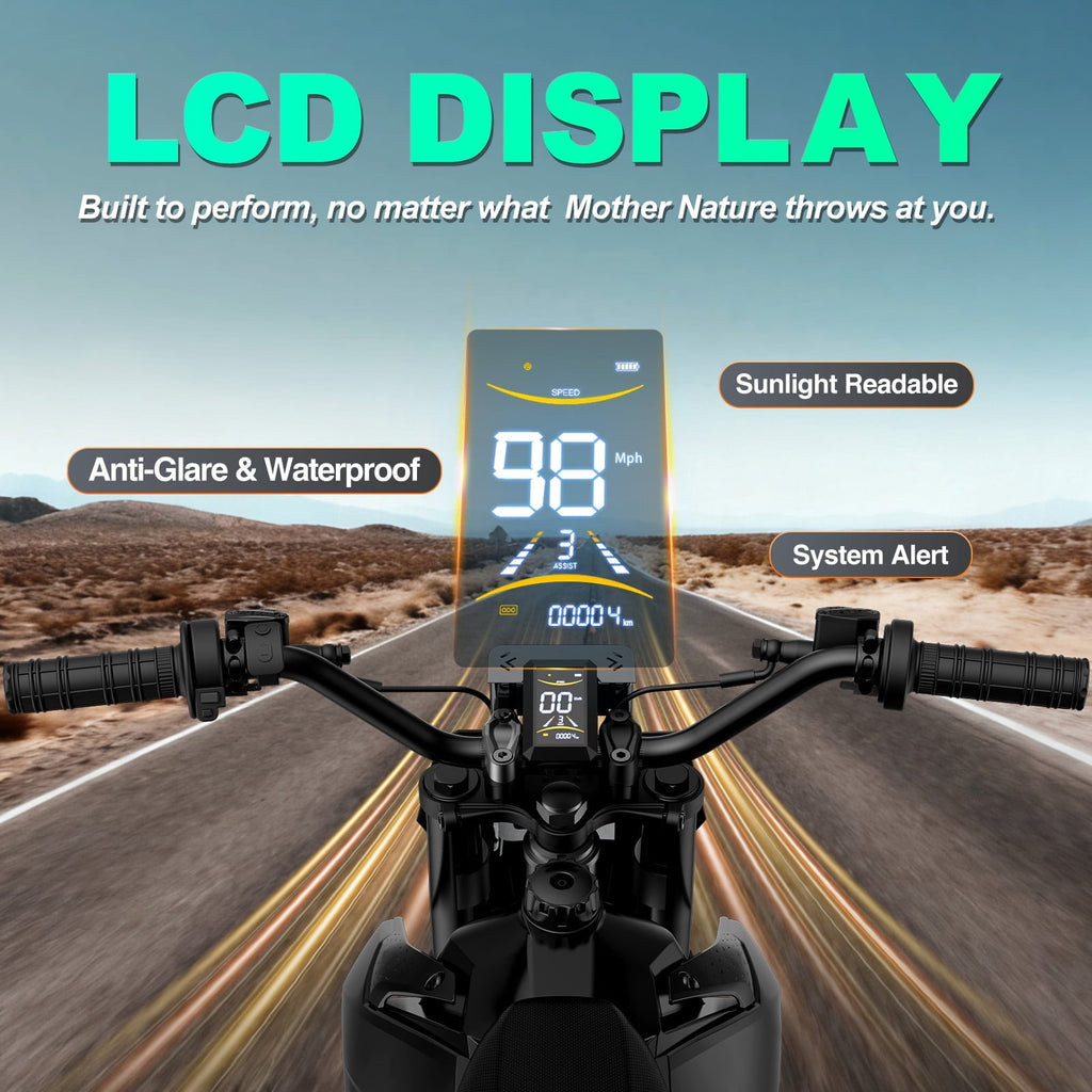 Electric Dirt Bike for Adults/Teens,Peak 2600W,Anti Theft Alarm Electric Motorcycle,60V 23AH,Max 100 Miles Removabale Battery,14/12 Tire Mountain Bike UL2849
