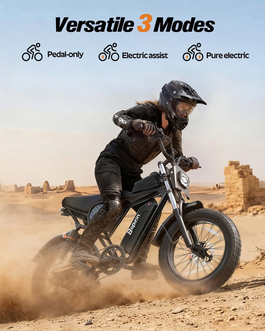 Peak 1500W Electric Bike for Adults,48V 20Ah,Max 80miles & 28mph Electric Bicycle, 20 Fat Tire Full Suspension Mountain Bike UL2849