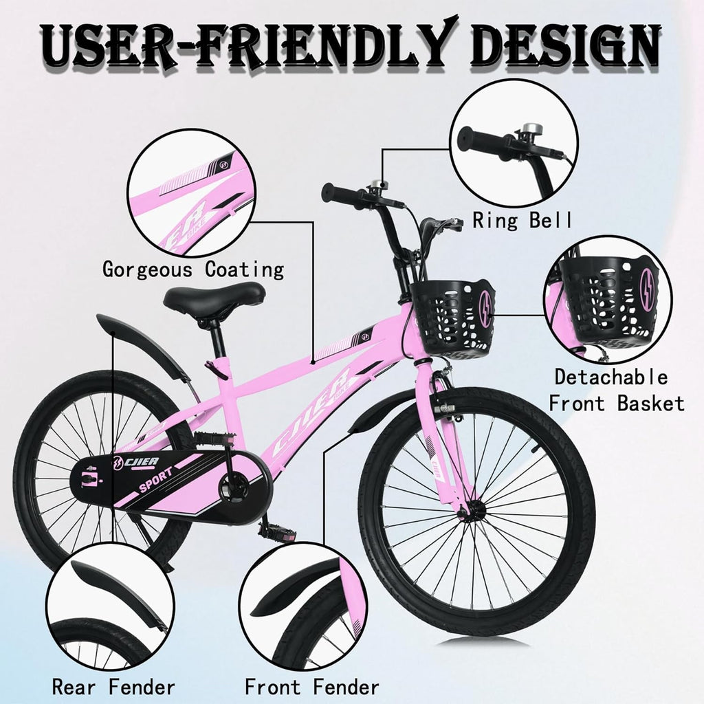 14 Kids Bikes for Girls and Boys, DEYGIA Kids' Bicycles with Training Wheels, Ages 3-5 Years