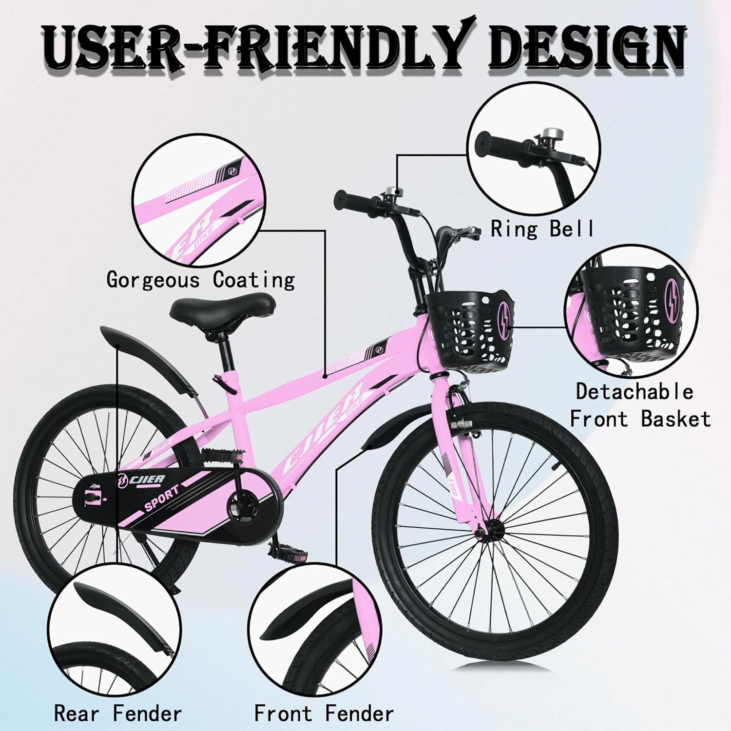 14 Kids Bikes for Girls and Boys, DEYGIA Kids' Bicycles with Training Wheels, Ages 3-5 Years