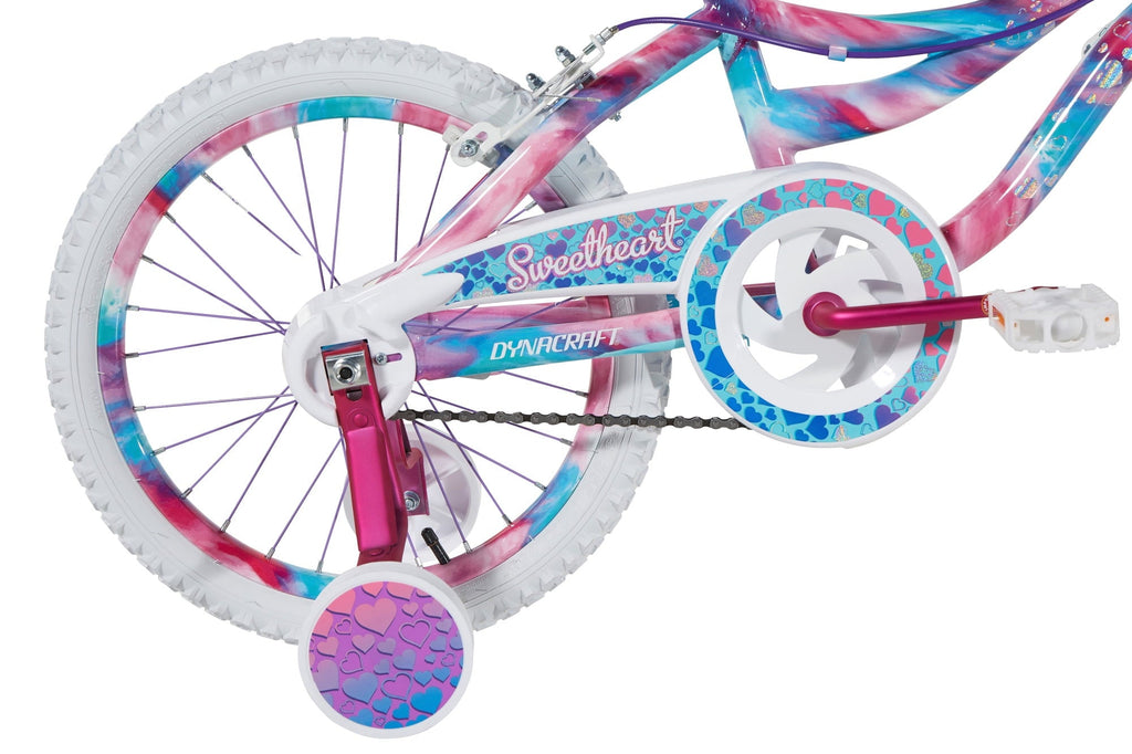 Dynacraft Sweetheart Girls 18 Bike, For Kids Ages 6-9, Pink and Blue