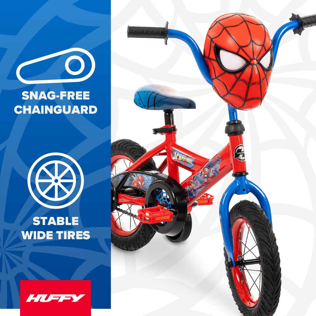 Huffy 12 Marvel Spider-Man Kids' Bike, Fits Riders 37 - 42, Red, Youth, Boy's