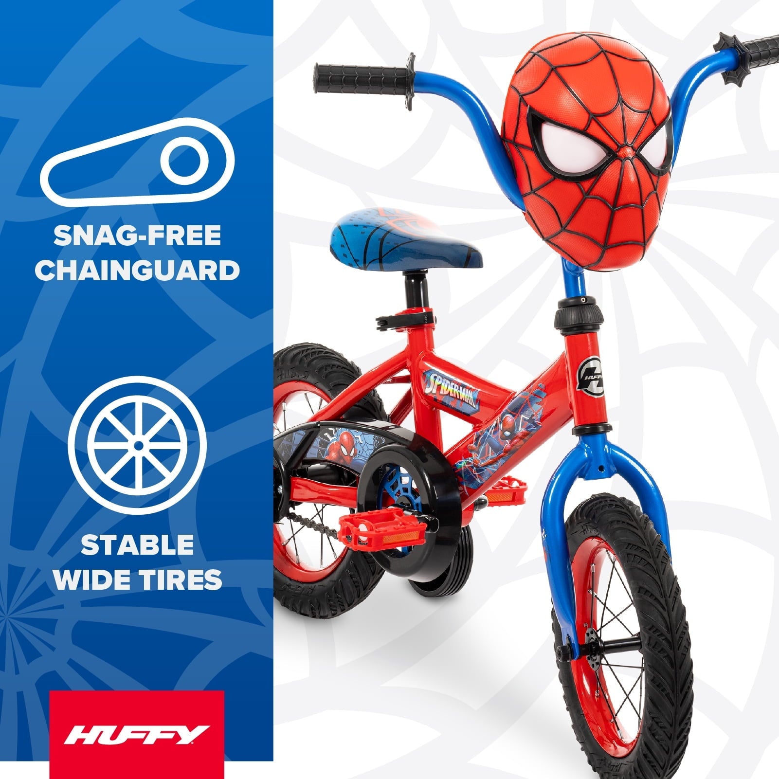 Huffy 12 Marvel Spider-Man Kids' Bike, Fits Riders 37 - 42, Red, Youth, Boy's