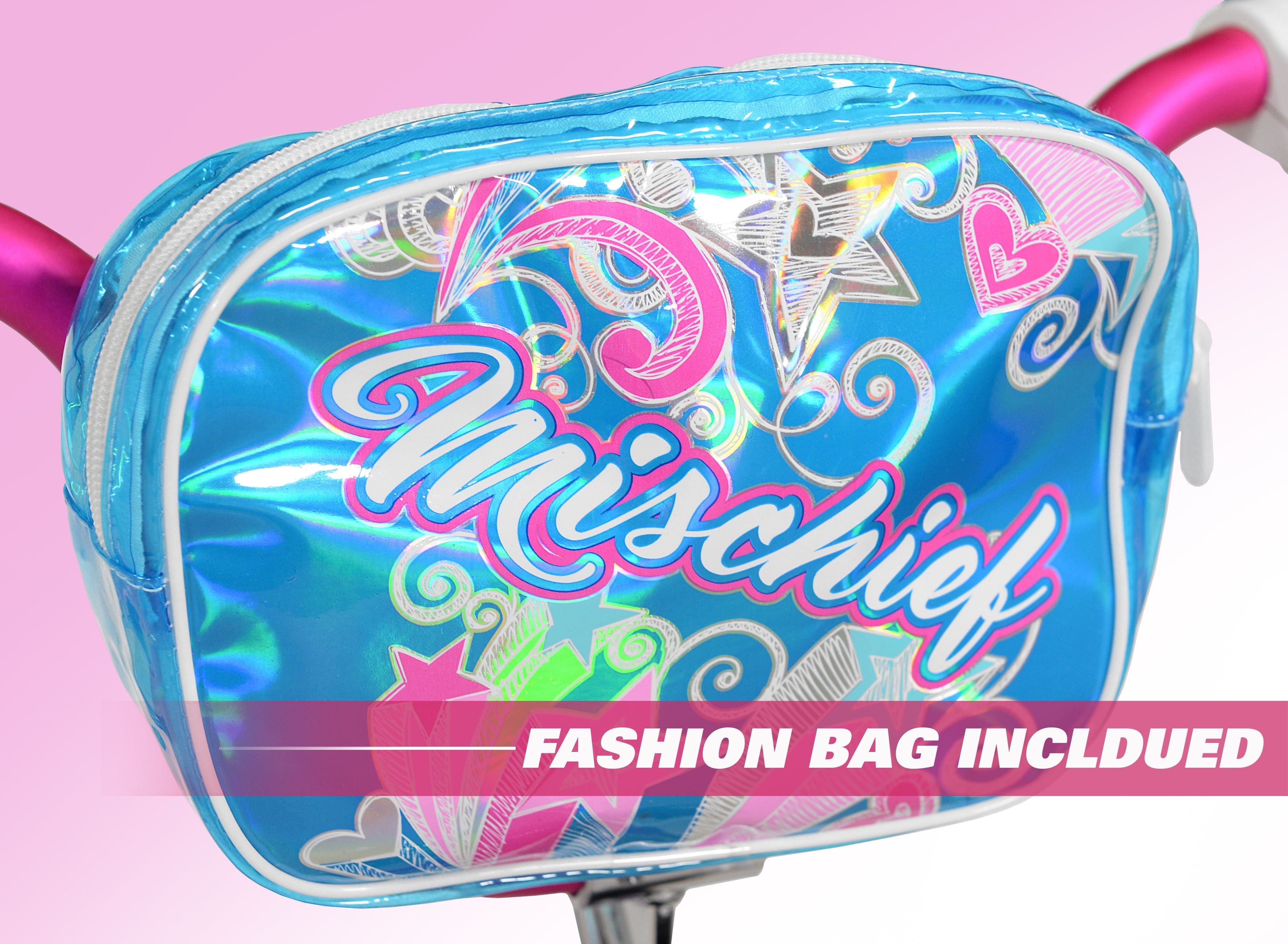 18 Kent Mischief Bike, Fits Rider 3'2-4'2, Pink/Blue, Child, Unisex